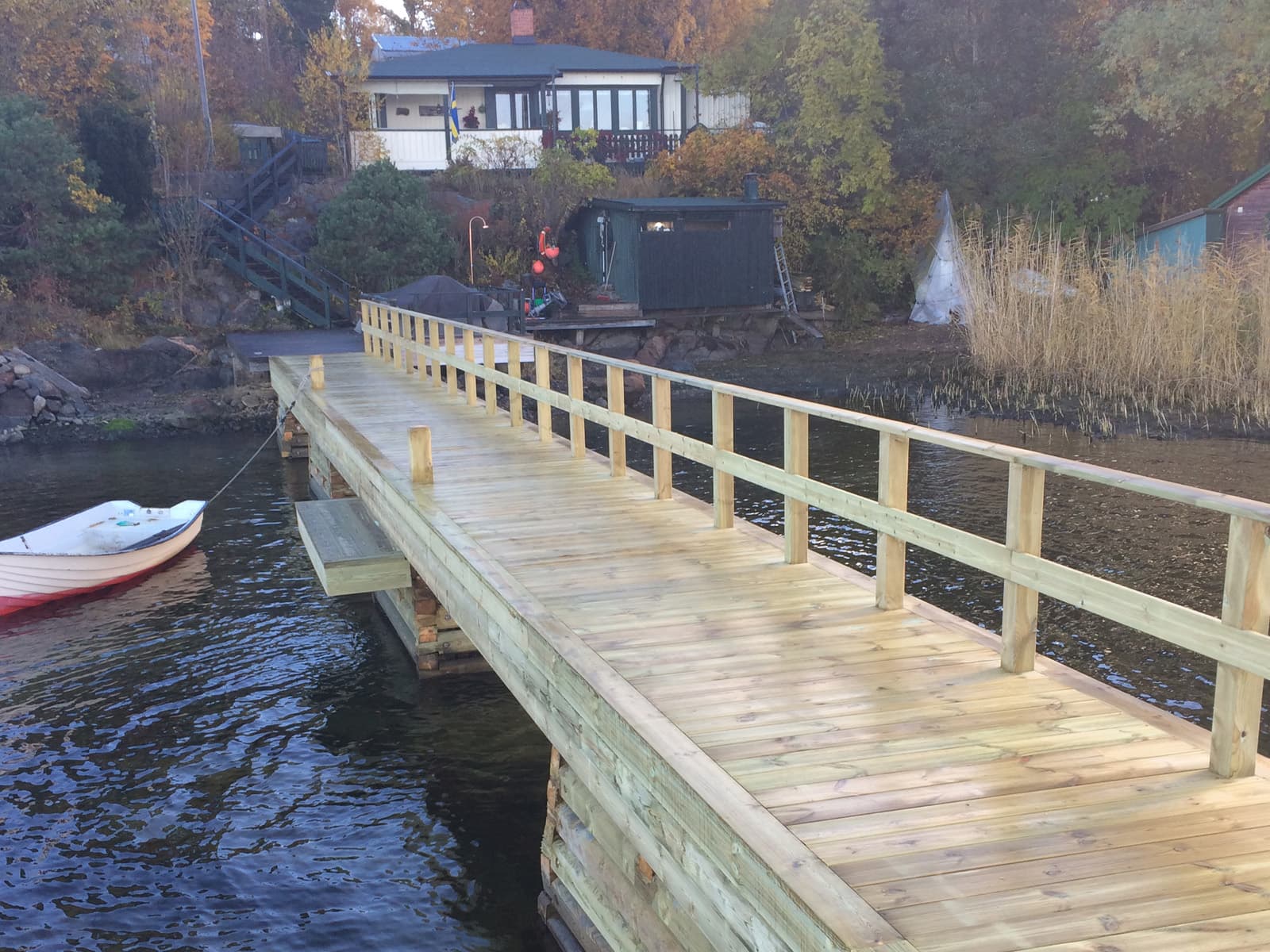 Construction of a new pier on Rindö